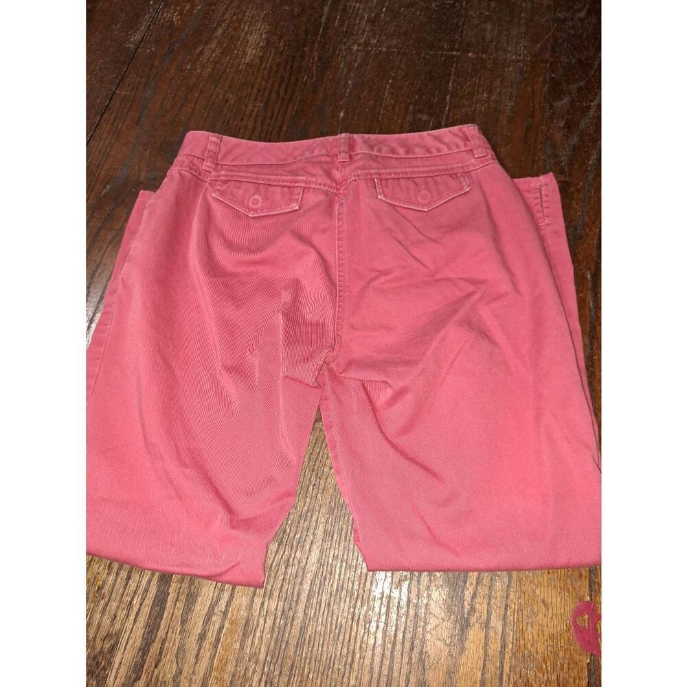 Size 2 J Crew Favorite Fit Cotton Faded Red Coral Ankle Cropped Pants - Picture 4 of 6
